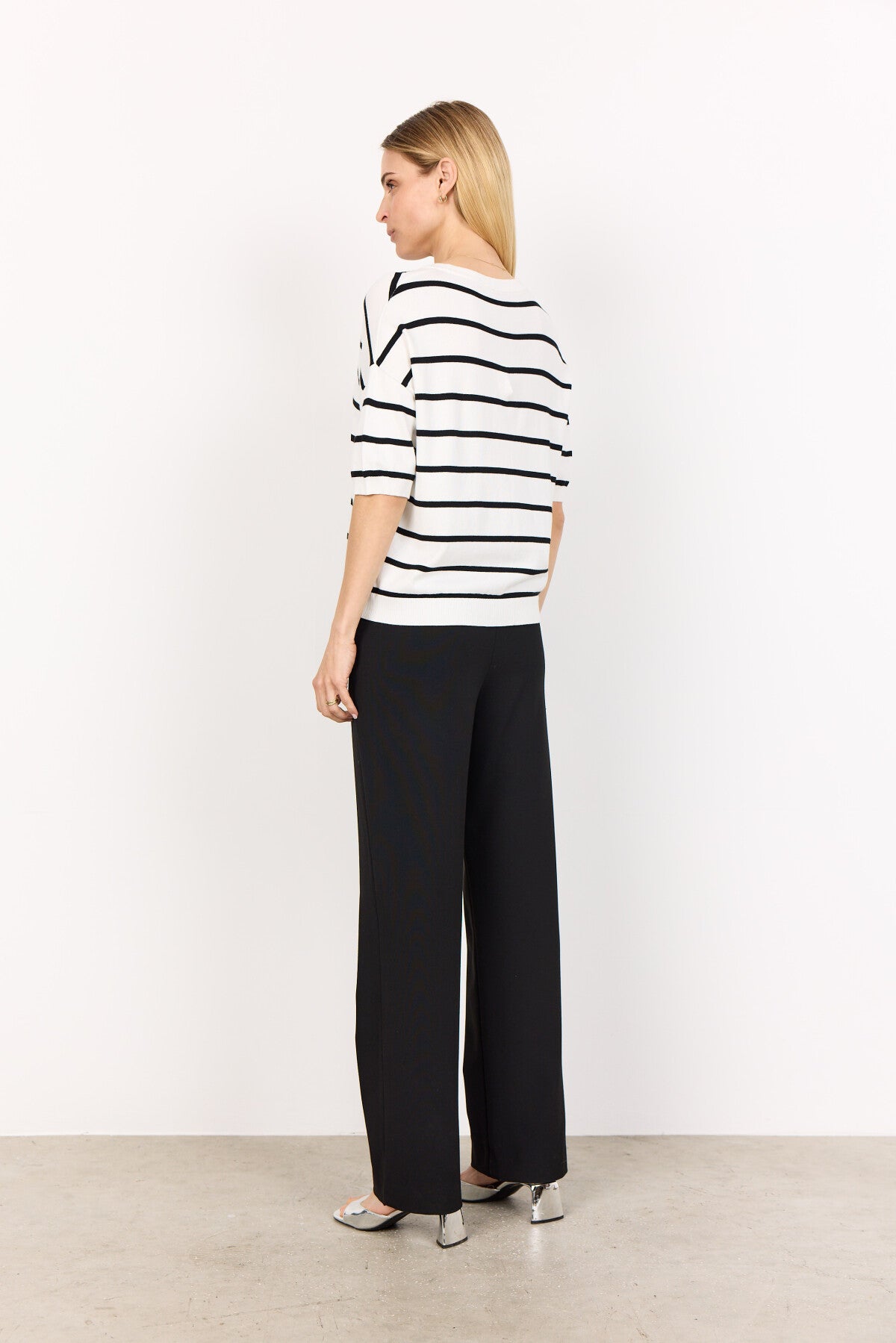 SC-DOLLIE STRIPE 794 Pullover Off white