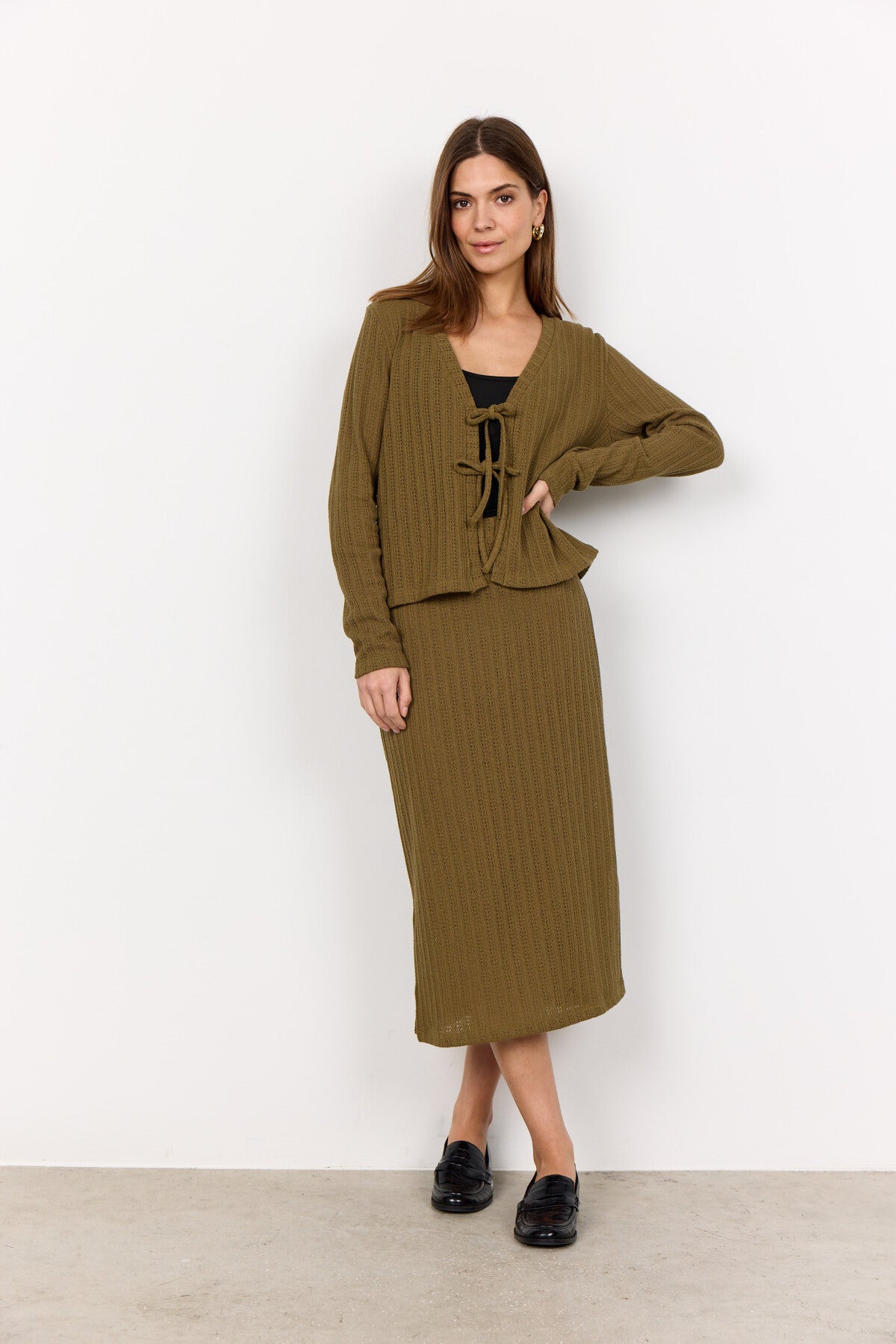 SC-SHONAS 3 Cardigan Olive