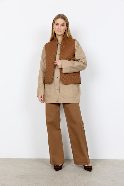 SC-BENETE 1 Waistcoat Camel