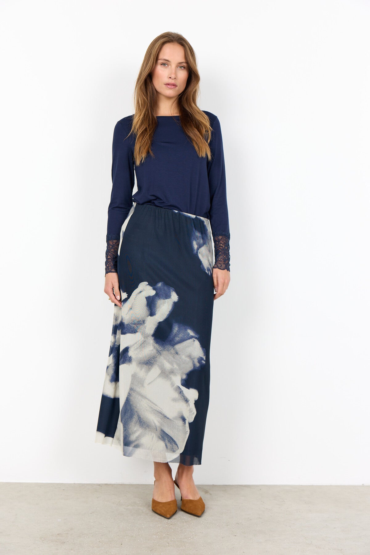 SC-ALDA AOP 58 Skirt Dark blue