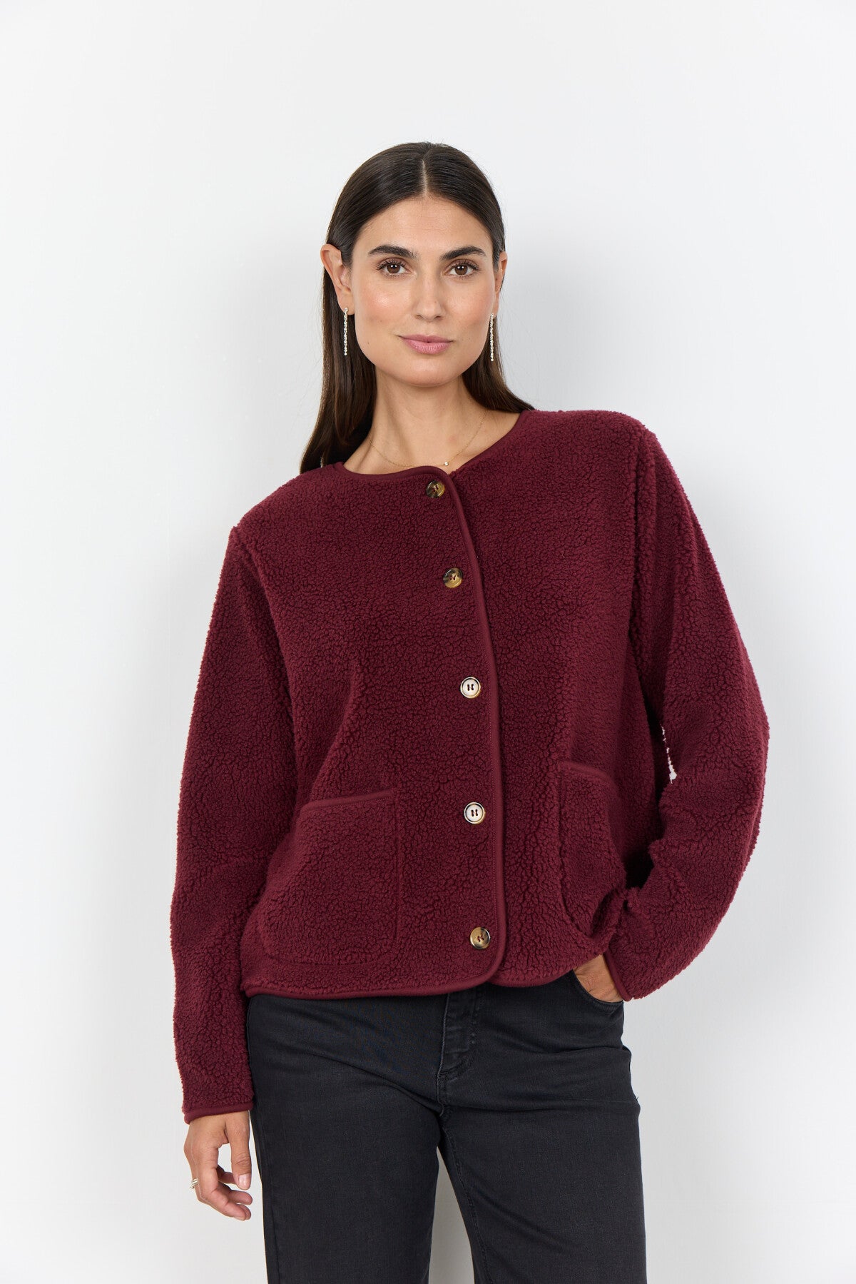 SC-ONYX 2 Cardigan Dark red