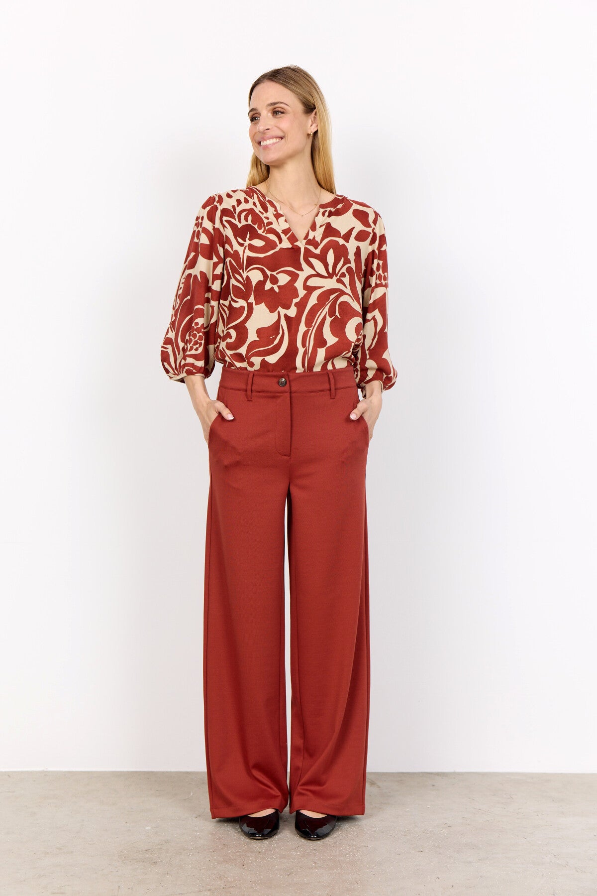 SC-DANIELA 9 Pants Rust red