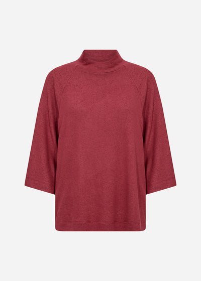 SC-BIARA 151 Blouse Ruby red