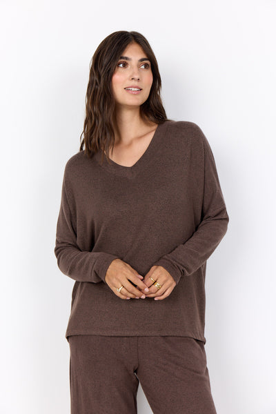 SC-BIARA 90 Blouse Dark brown