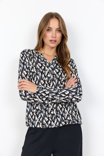 SC-FELICITY AOP 527 Blouse Black