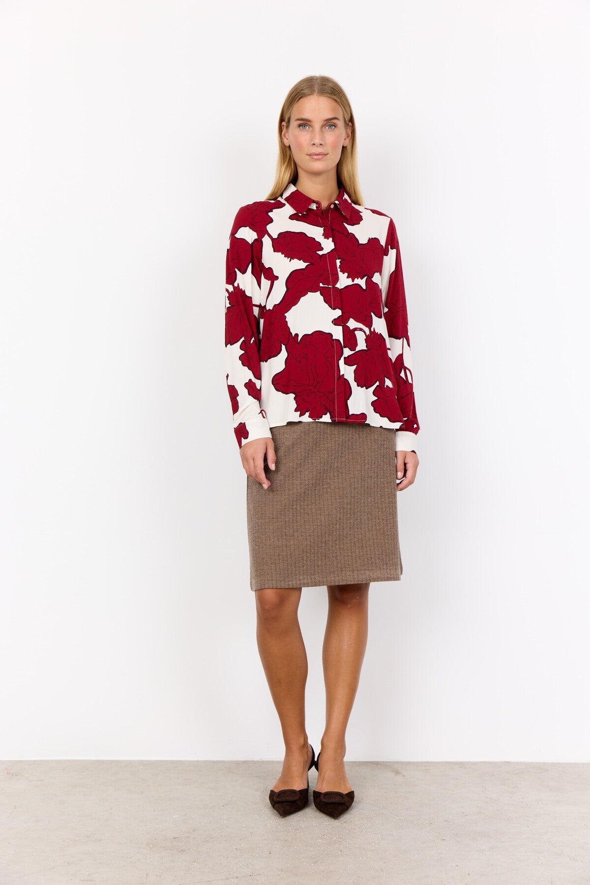 SC-VIGDIS 3 Shirt Dark red