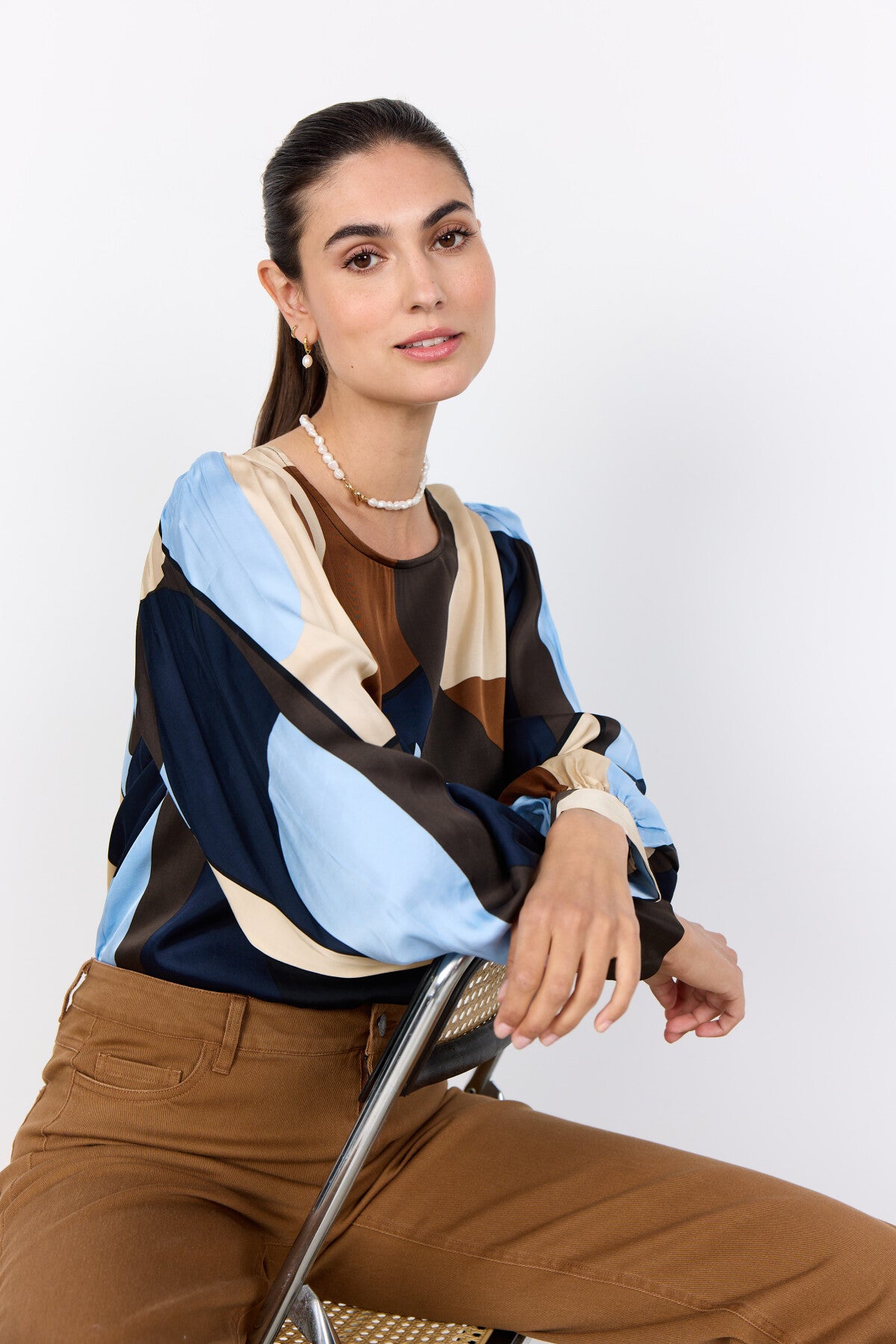 SC-BELL 1 Blouse Light blue