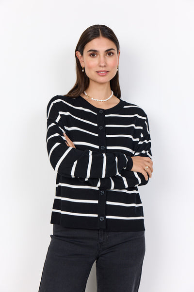 SC-DOLLIE STRIPE 795 Cardigan Black