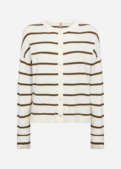 SC-DOLLIE STRIPE 795 Cardigan Olive