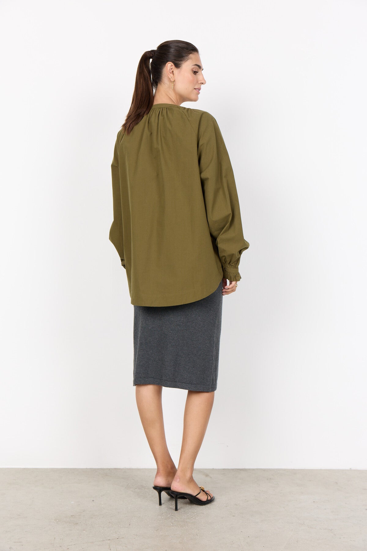 SC-RACHELLE 8 Shirt Dark green