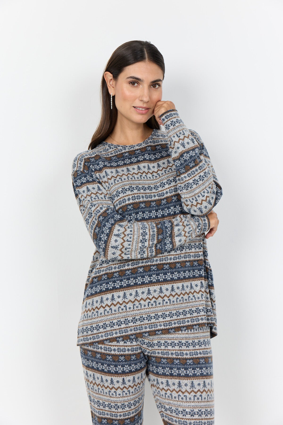 SC-BIARA AOP SET 149 Pyjamas Dark blue