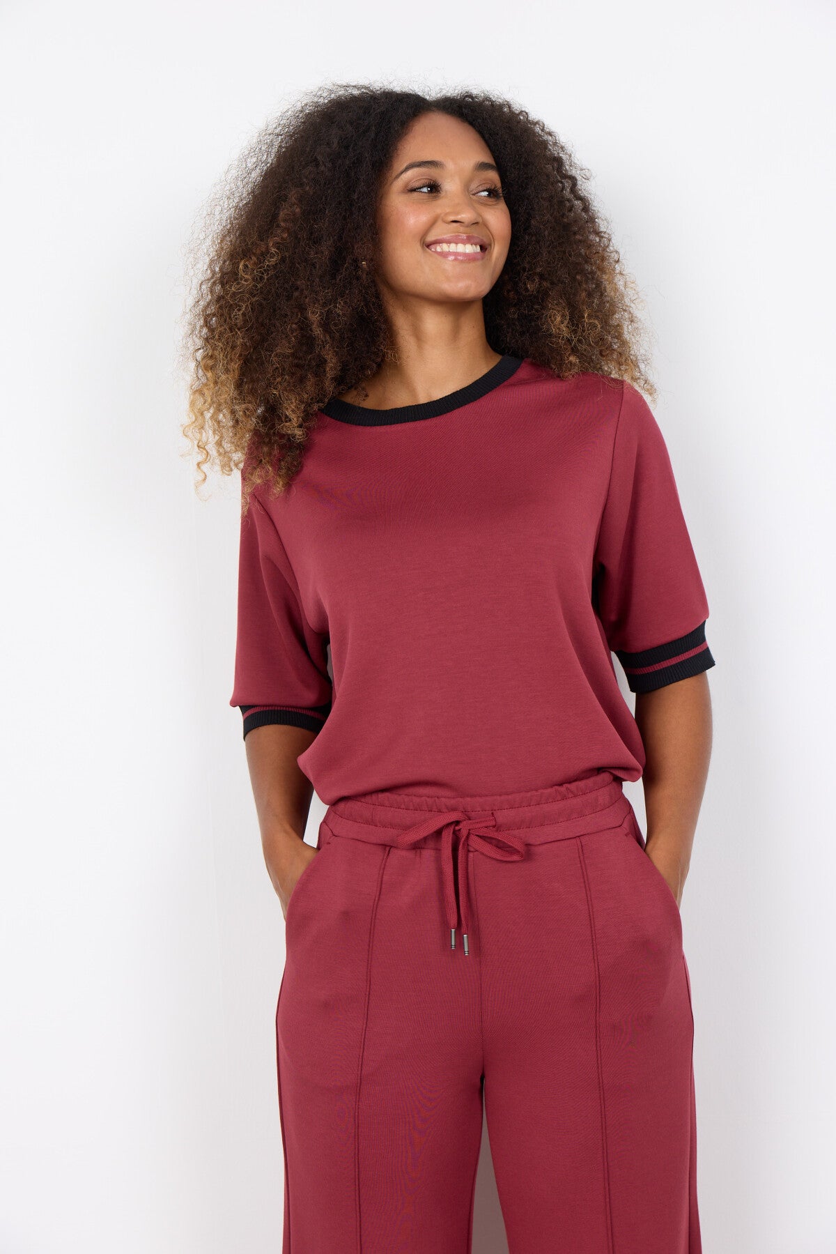 SC-BANU 286 Blouse Ruby red