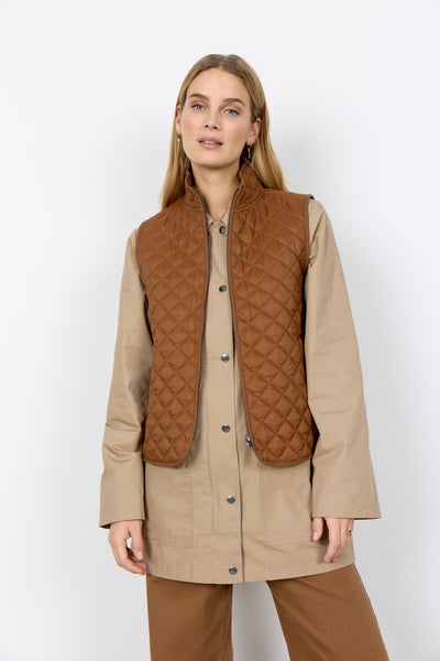 SC-BENETE 1 Waistcoat Camel