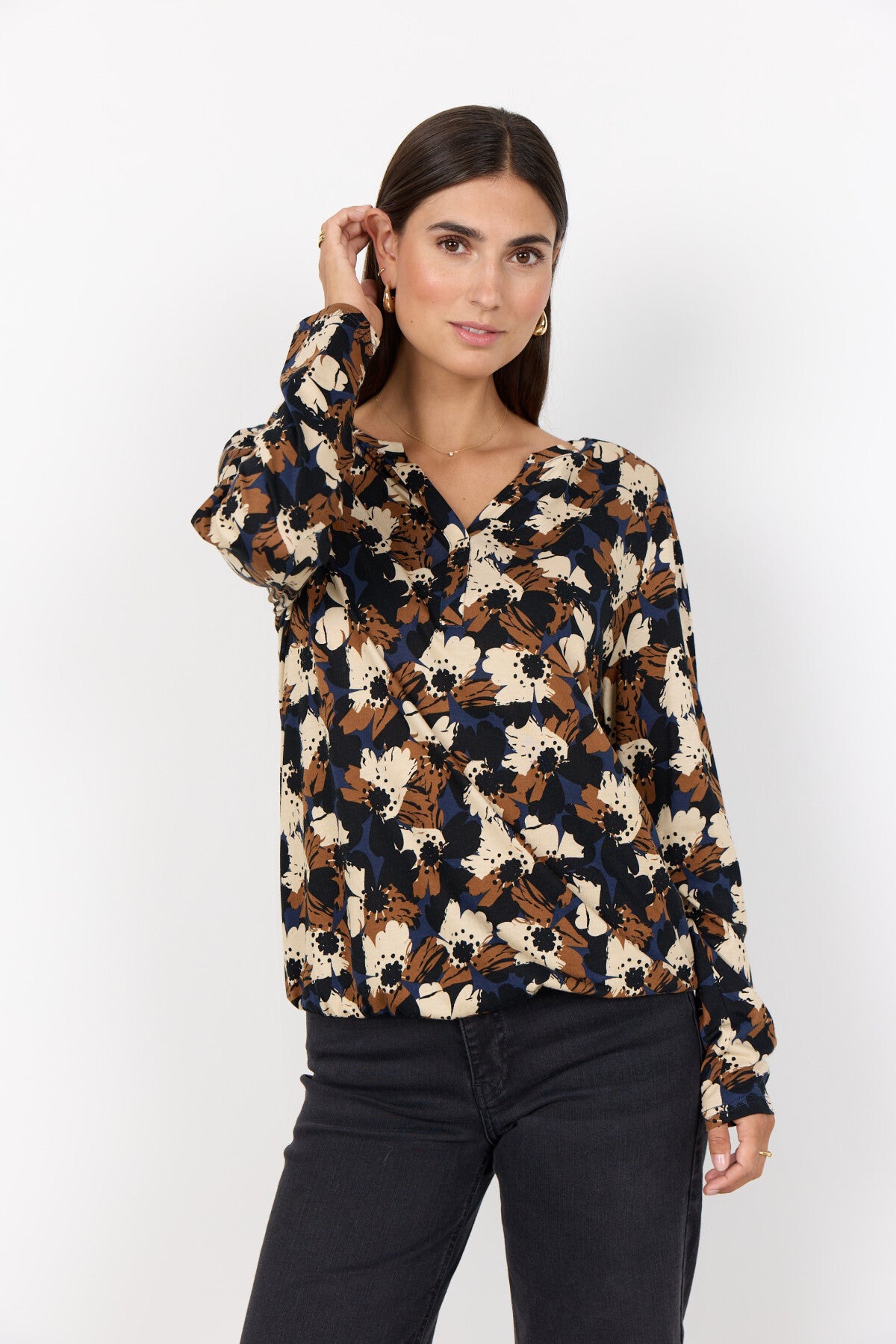 SC-FELICITY AOP 529 Blouse Black