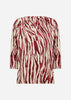 SC-FELICITY AOP 521 Blouse Dark red
