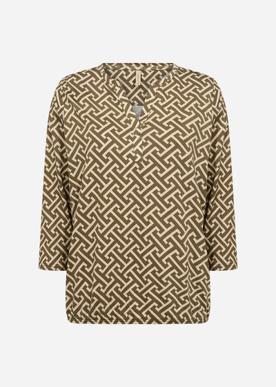 SC-FELICITY AOP 519 Blouse Dark green