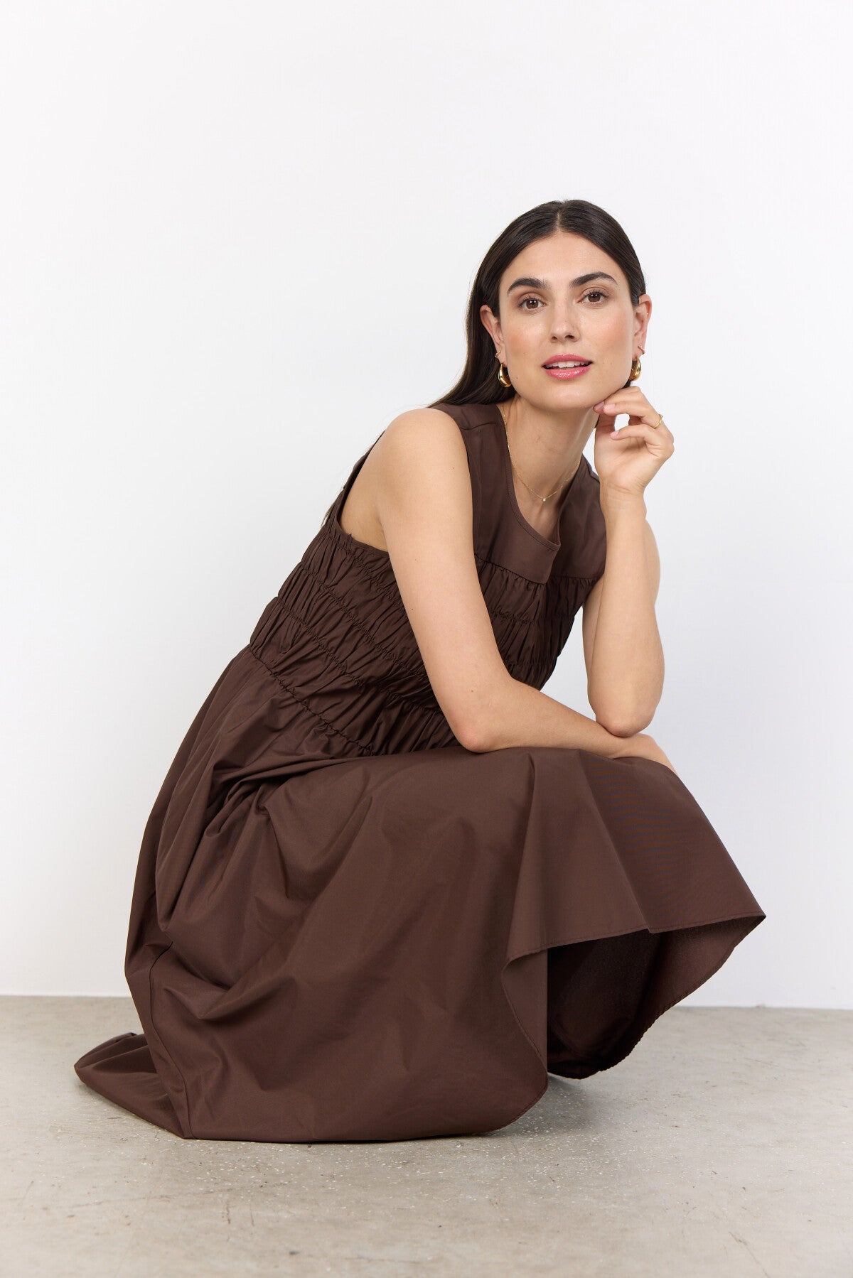 SC-NETTI 107 Dress Dark brown