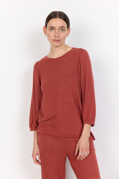 SC-BIARA 116 Blouse Rust red