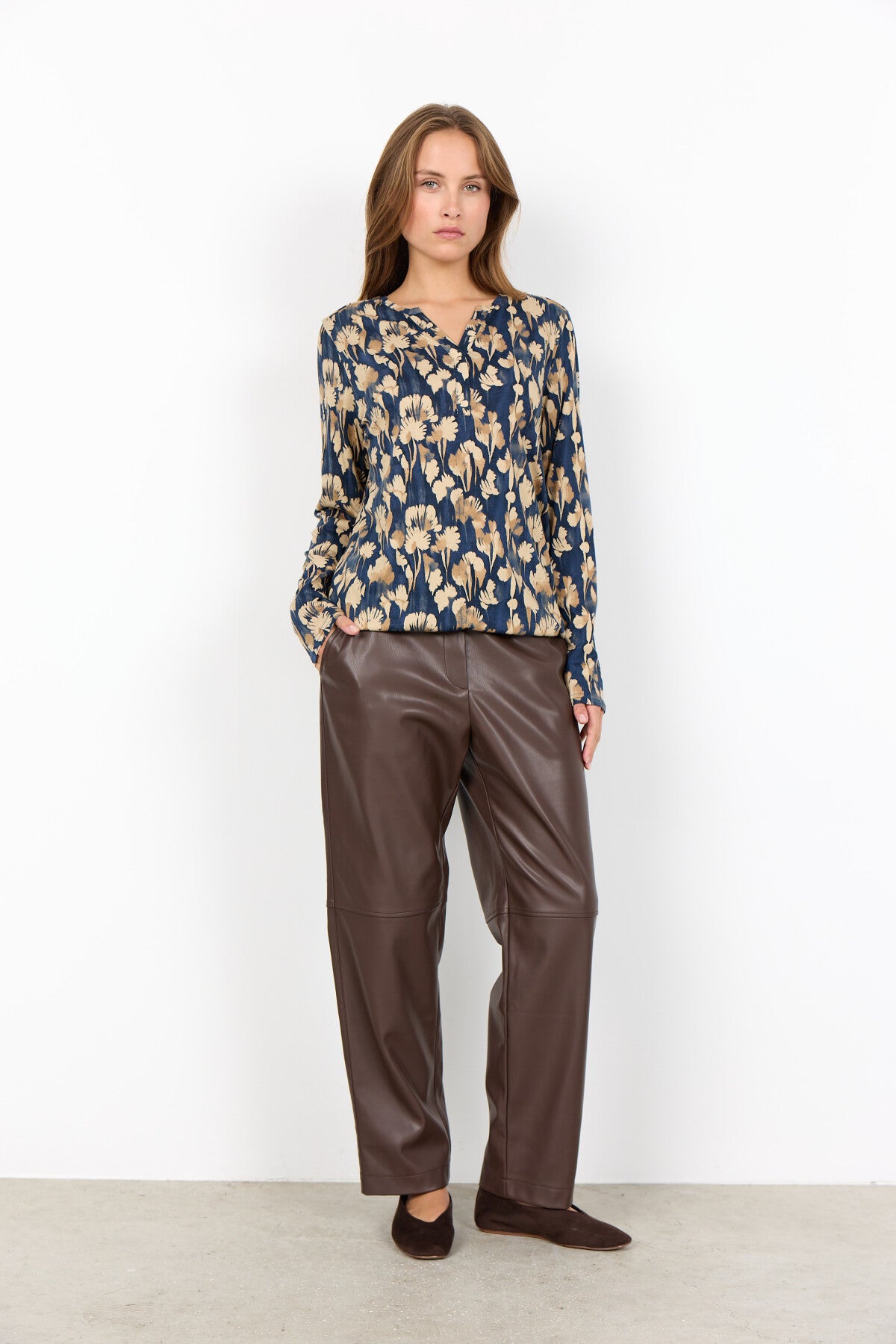 SC-FELICITY AOP 525 Blouse Dark blue