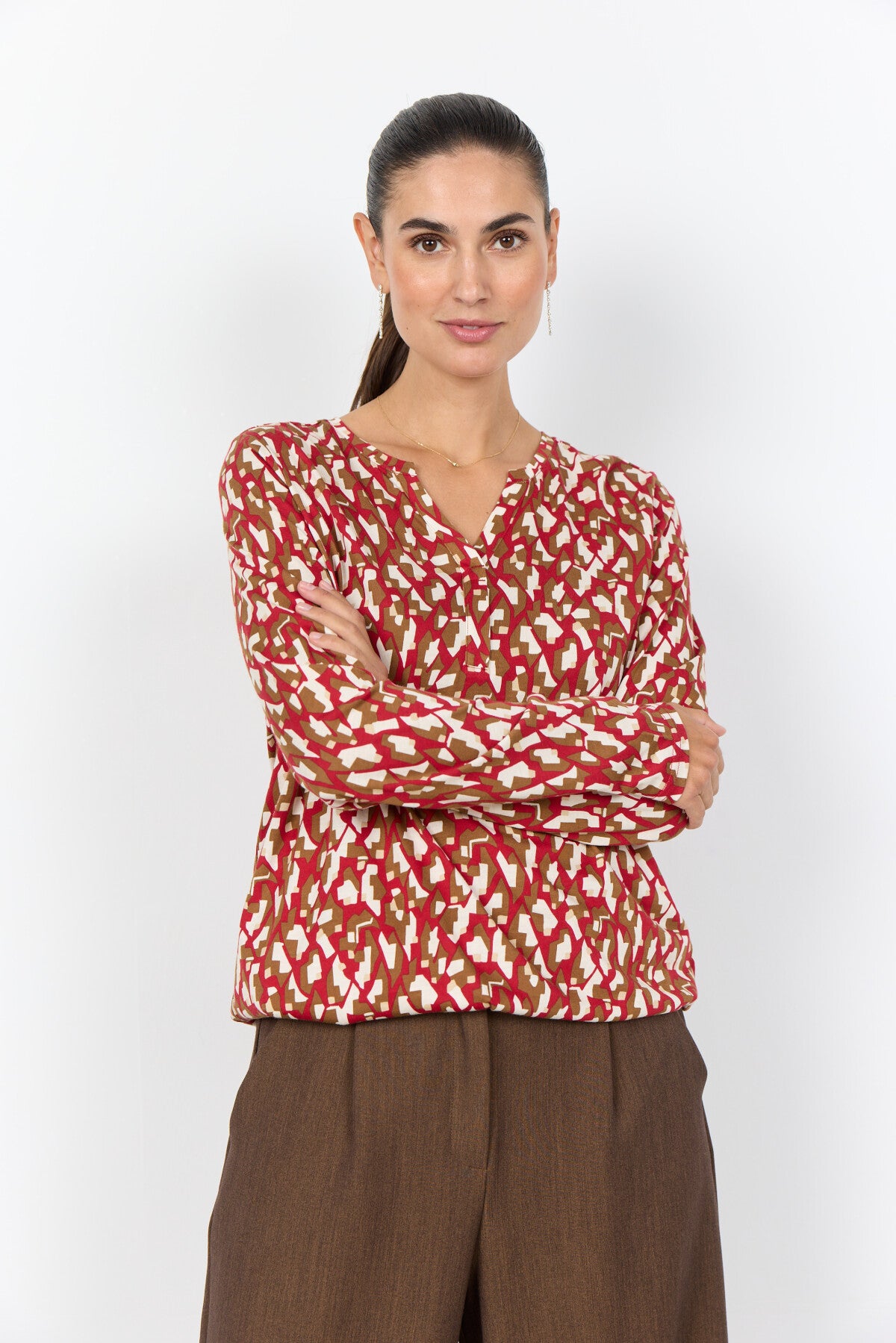 SC-FELICITY AOP 527 Blouse Red