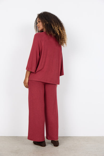 SC-BIARA 151 Blouse Ruby red