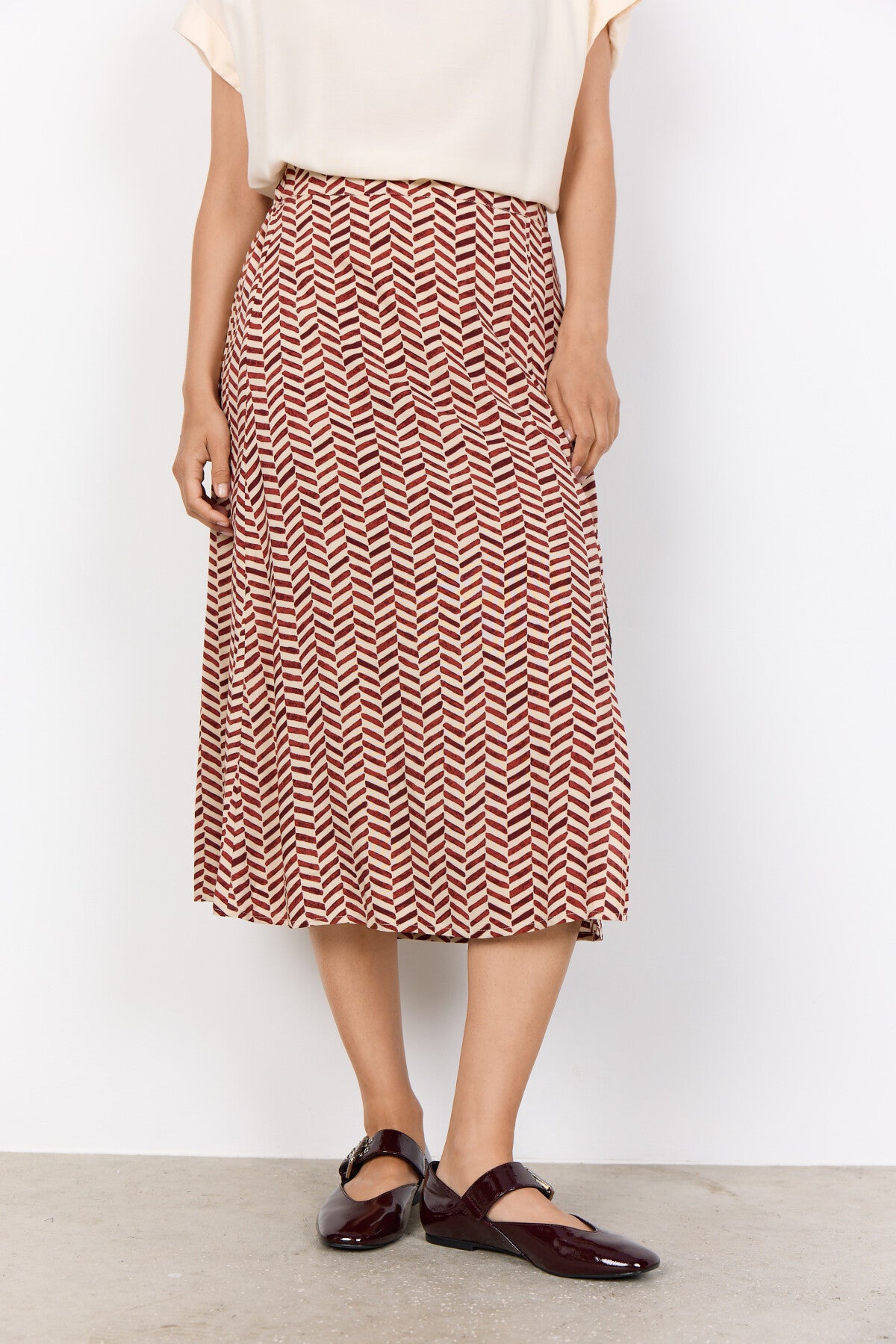 SC-SELIA 3 Skirt Rust red