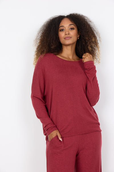 SC-BIARA 1 Blouse Ruby red