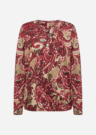 SC-FELICITY AOP 518 Blouse Dark red