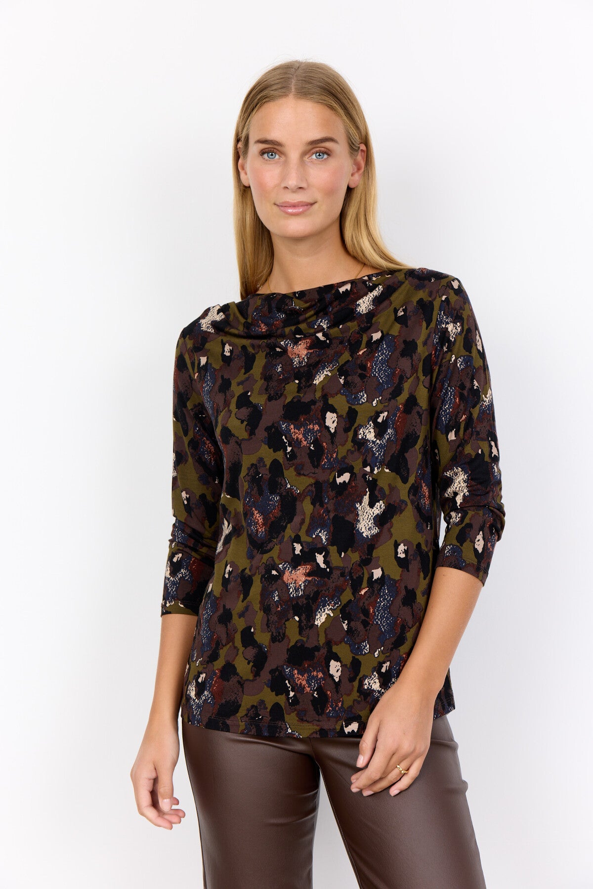 SC-MARICA AOP 342 Blouse Dark green