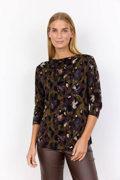 SC-MARICA AOP 342 Blouse Dark green