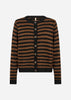 SC-ORLEAN STRIPE 13 Cardigan Black