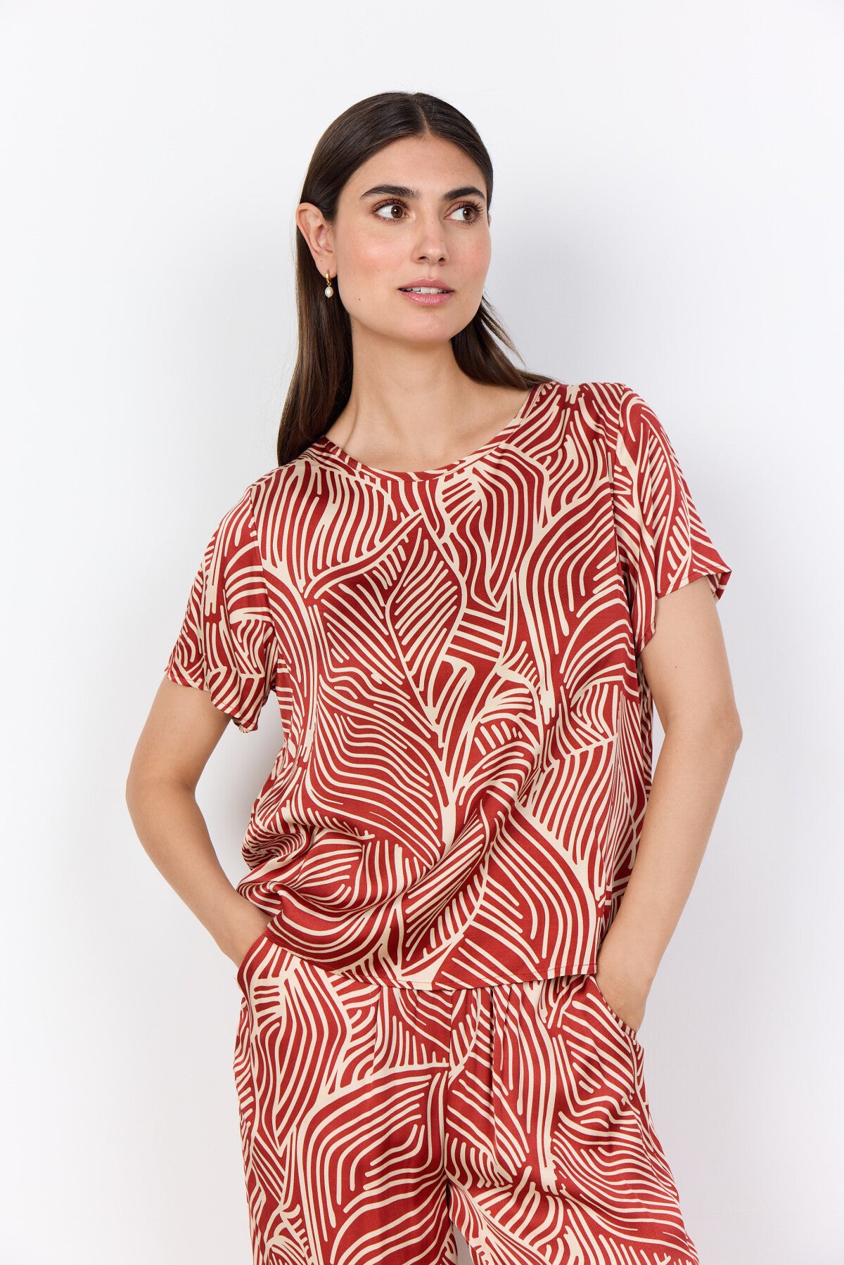 SC-SIGNORA 1 Blouse Rust red