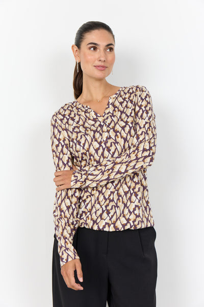 SC-FELICITY AOP 527 Blouse Purple