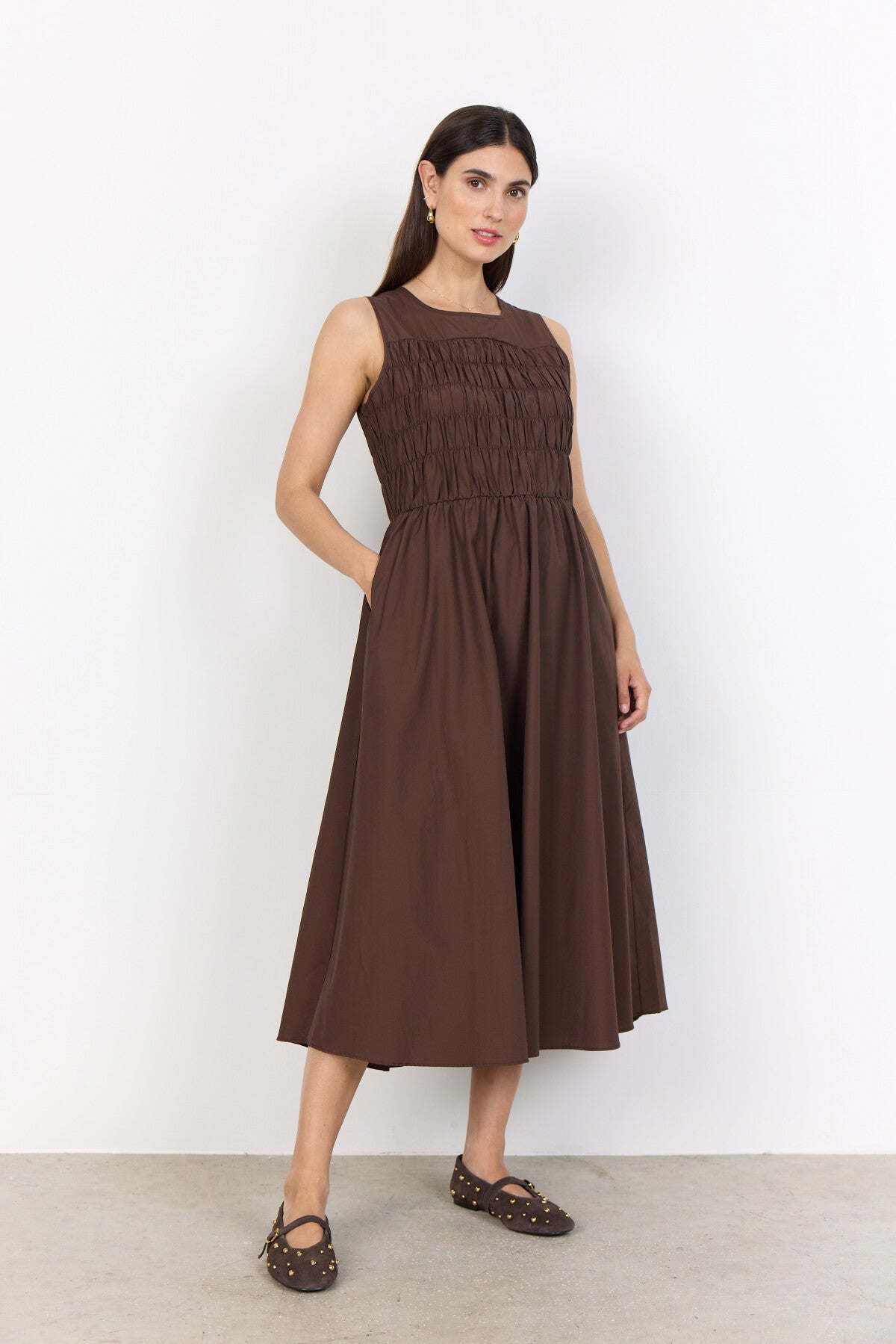 SC-NETTI 107 Dress Dark brown