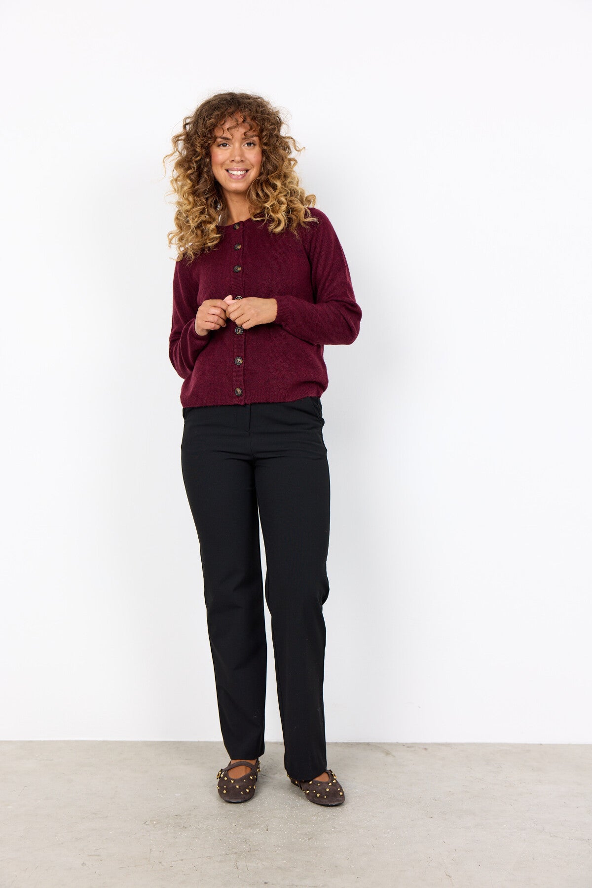 SC-ORLEAN 2 Cardigan Bordeaux