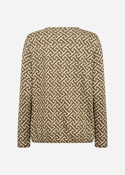 SC-FELICITY AOP 520 Blouse Dark green