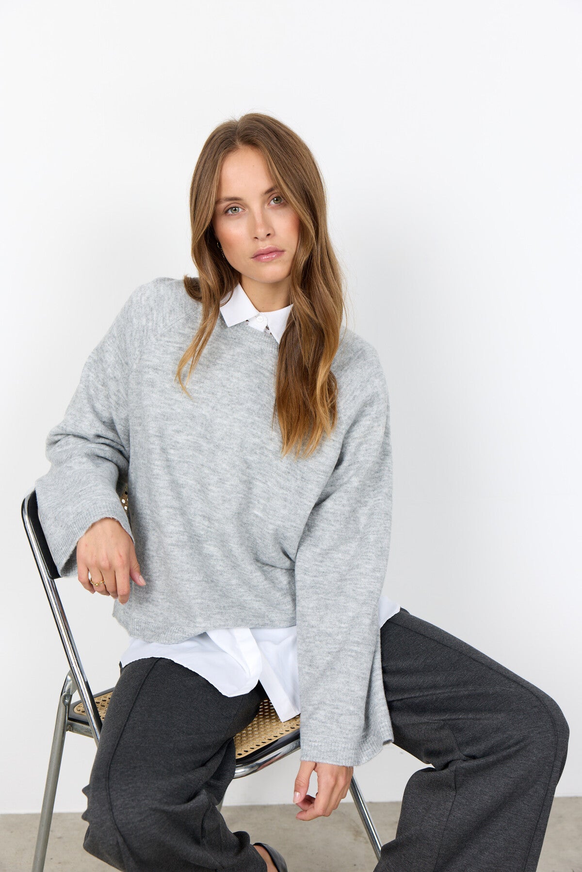 SC-ORLEAN 4 Pullover Light grey