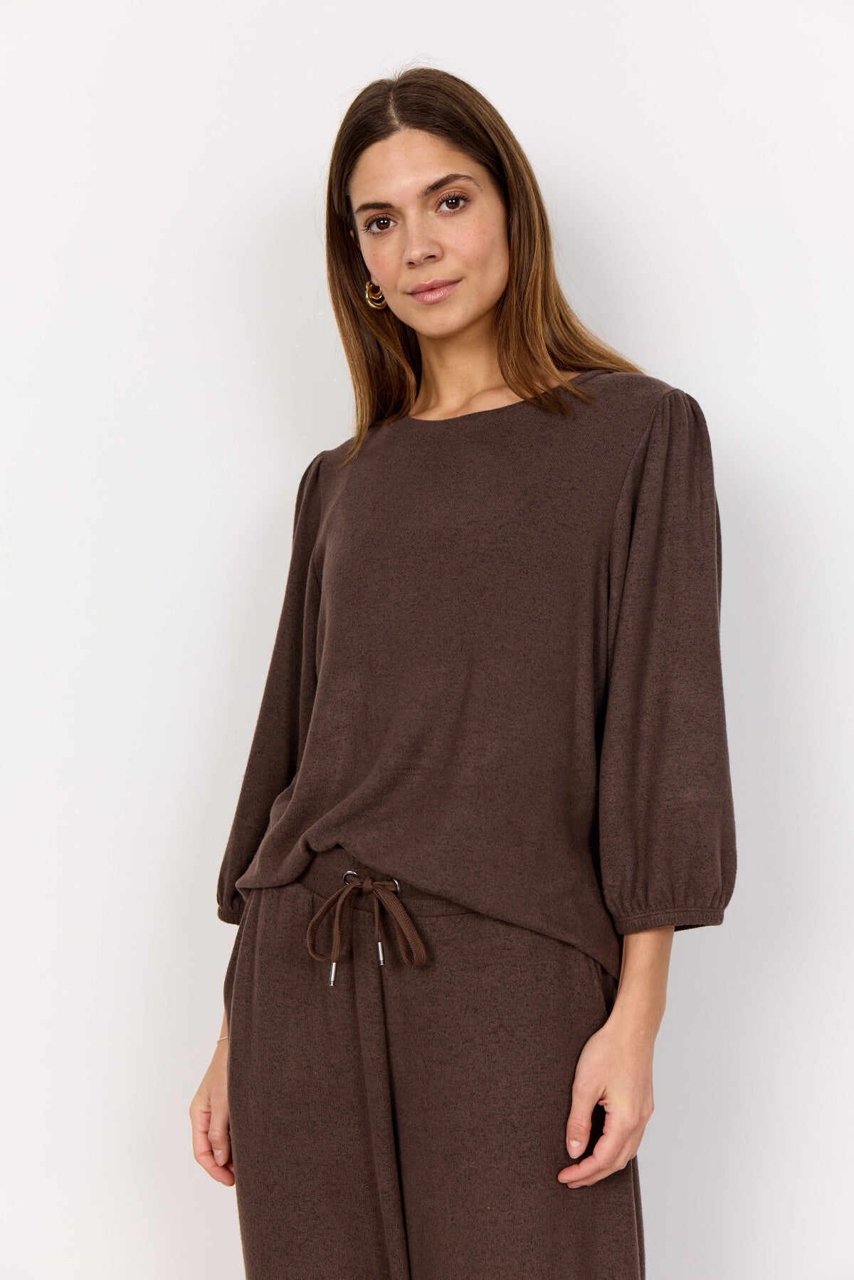 SC-BIARA 116 Blouse Dark brown