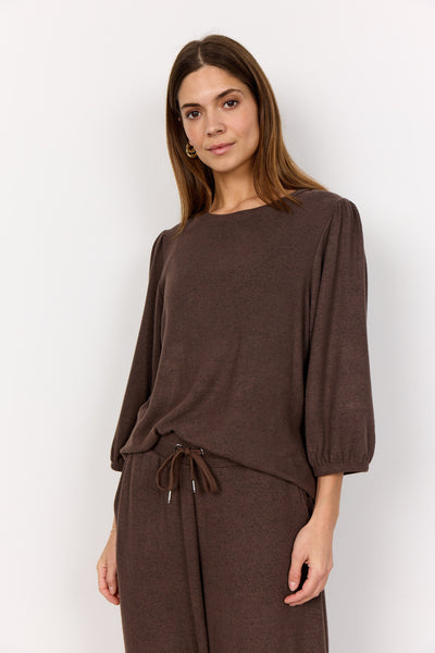 SC-BIARA 116 Blouse Dark brown