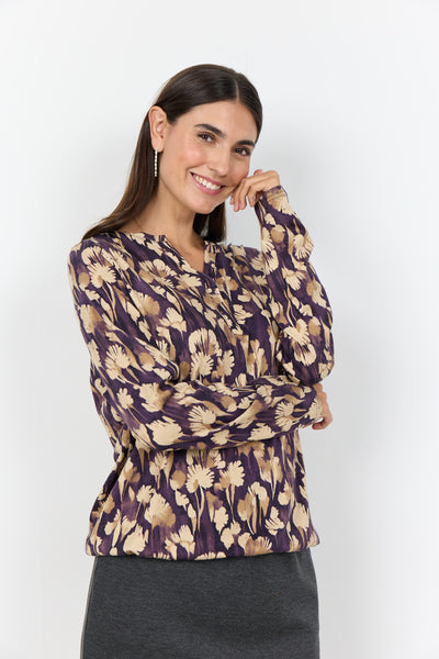 SC-FELICITY AOP 525 Blouse Purple