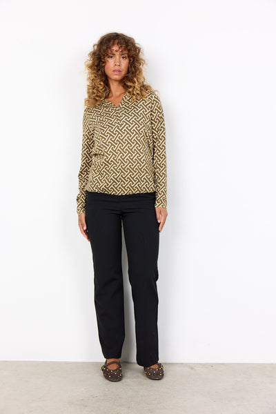 SC-FELICITY AOP 520 Blouse Dark green