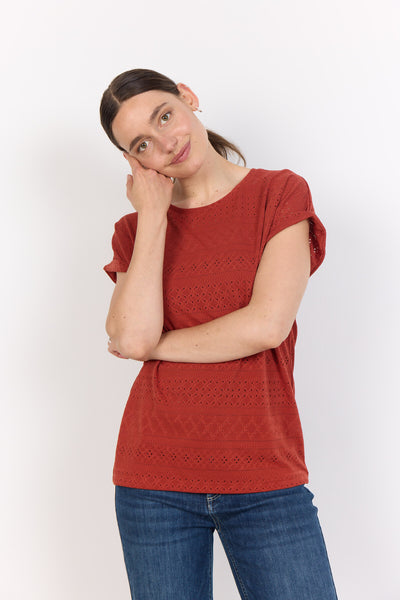 SC-SATINE 2 T-shirt Rust red