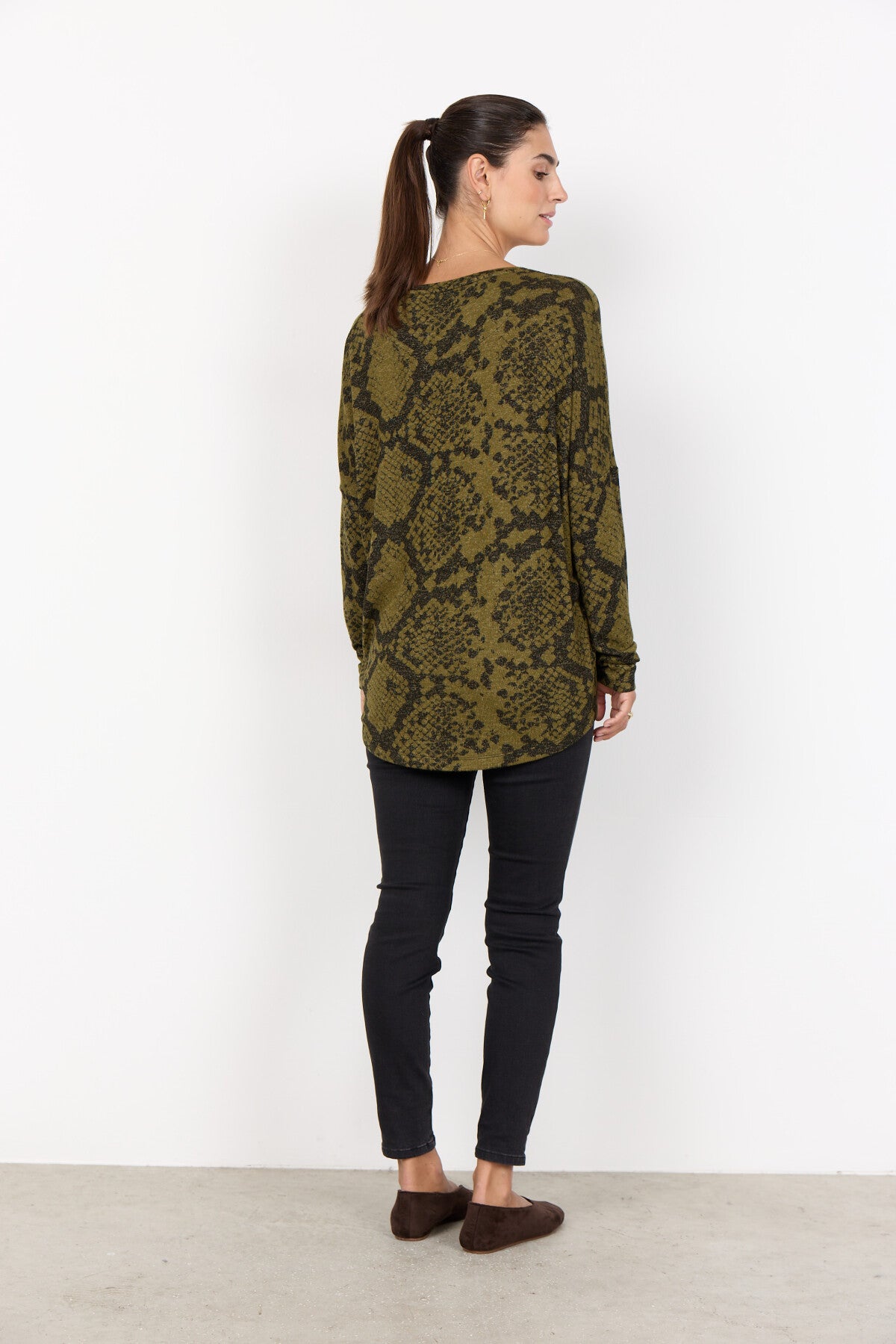 SC-BIARA AOP 145 Blouse Dark green