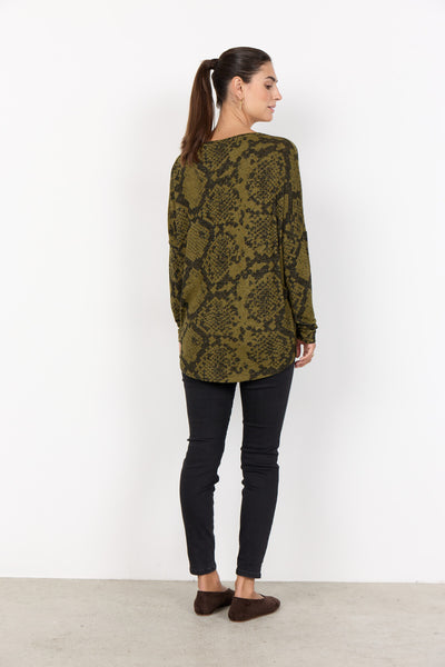 SC-BIARA AOP 145 Blouse Dark green