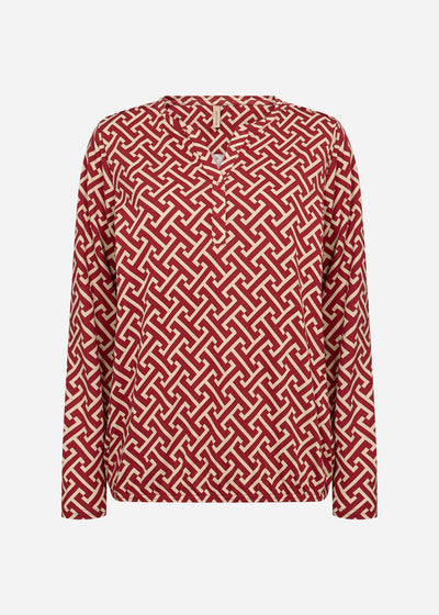 SC-FELICITY AOP 520 Blouse Dark red