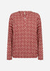 SC-FELICITY AOP 520 Blouse Dark red