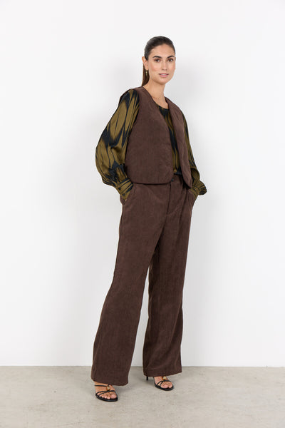 SC-BINDI 17 Waistcoat Dark brown