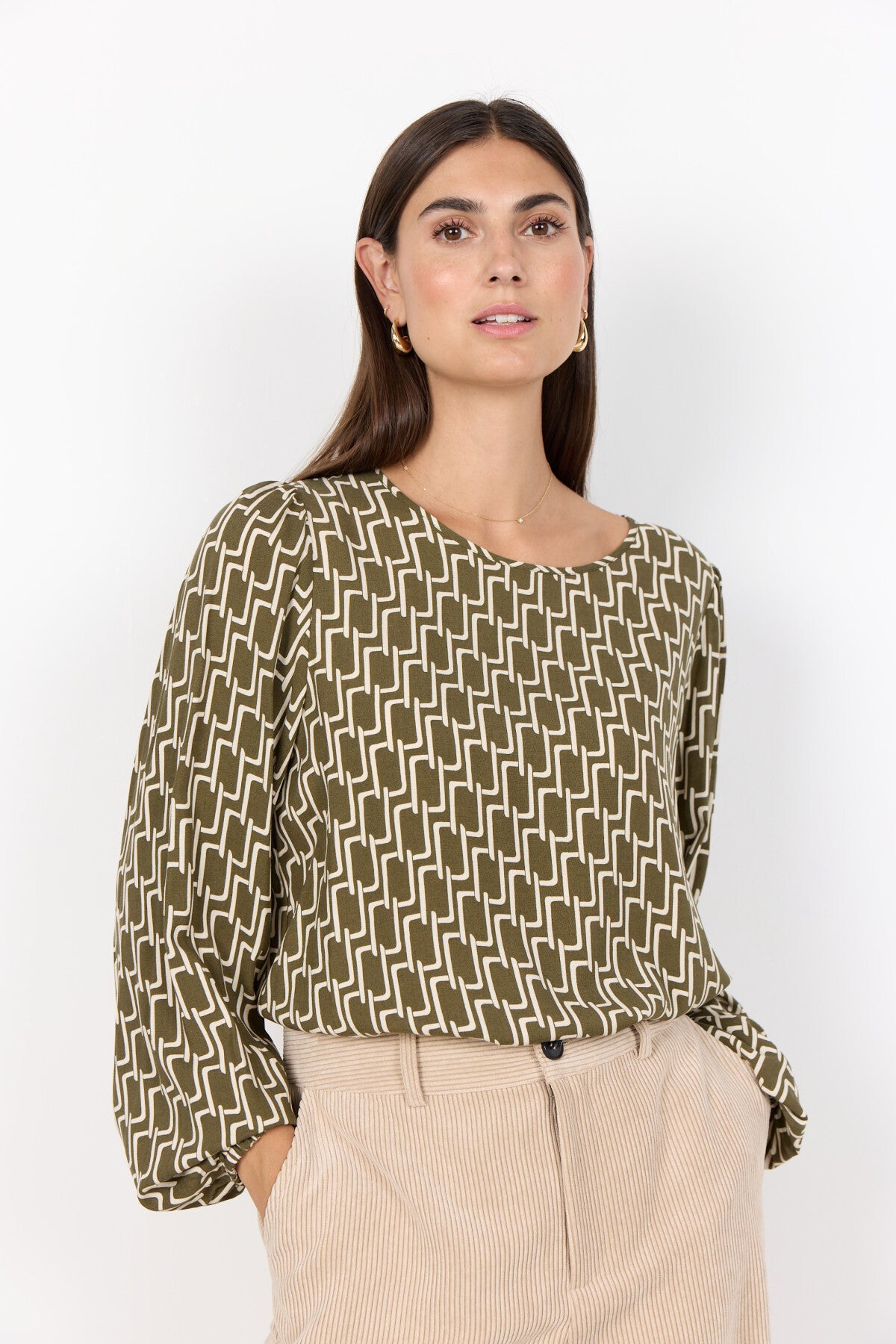 SC-VARLA 1 Blouse Dark green