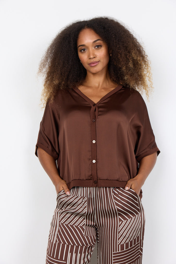 SC-THILDE 51 Blouse in Brown from soyaconcept | Soyaconcept.com
