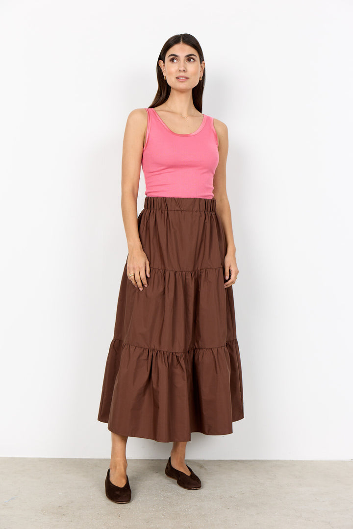 【irojikake】ECO SWEAT SKIRT BROWN SC-NETTI 127 Skirt in Brown from soyaconcept | Soyaconcept.com